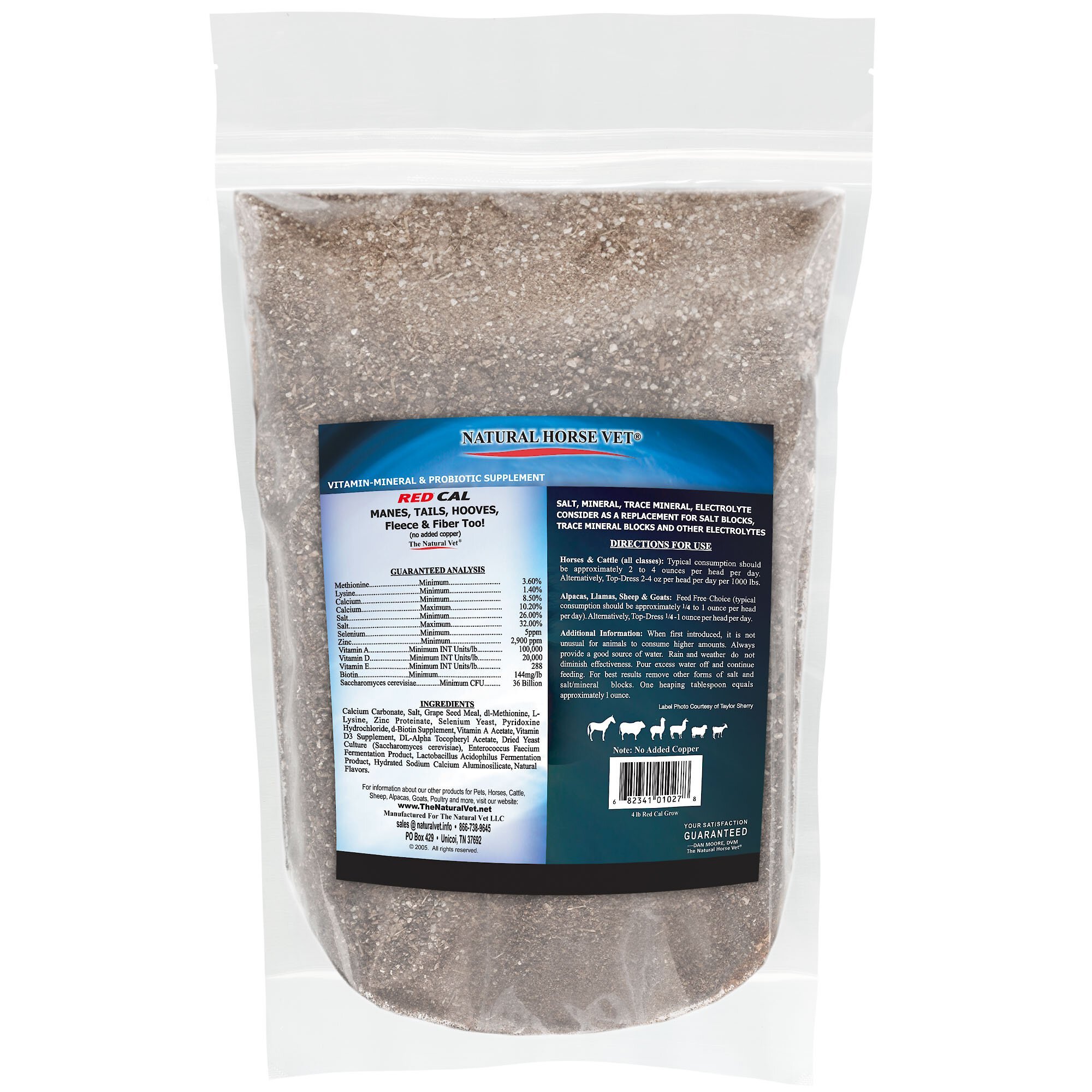 Natural Horse Vet Multi-Species Red Cal Grow Mane & Tail Supplement, 4-lb bag