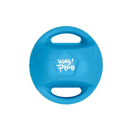 allforpaws Wag Play Squeaky Rope Tug Ball Dog Toy, Blue, Medium: 5.5-in