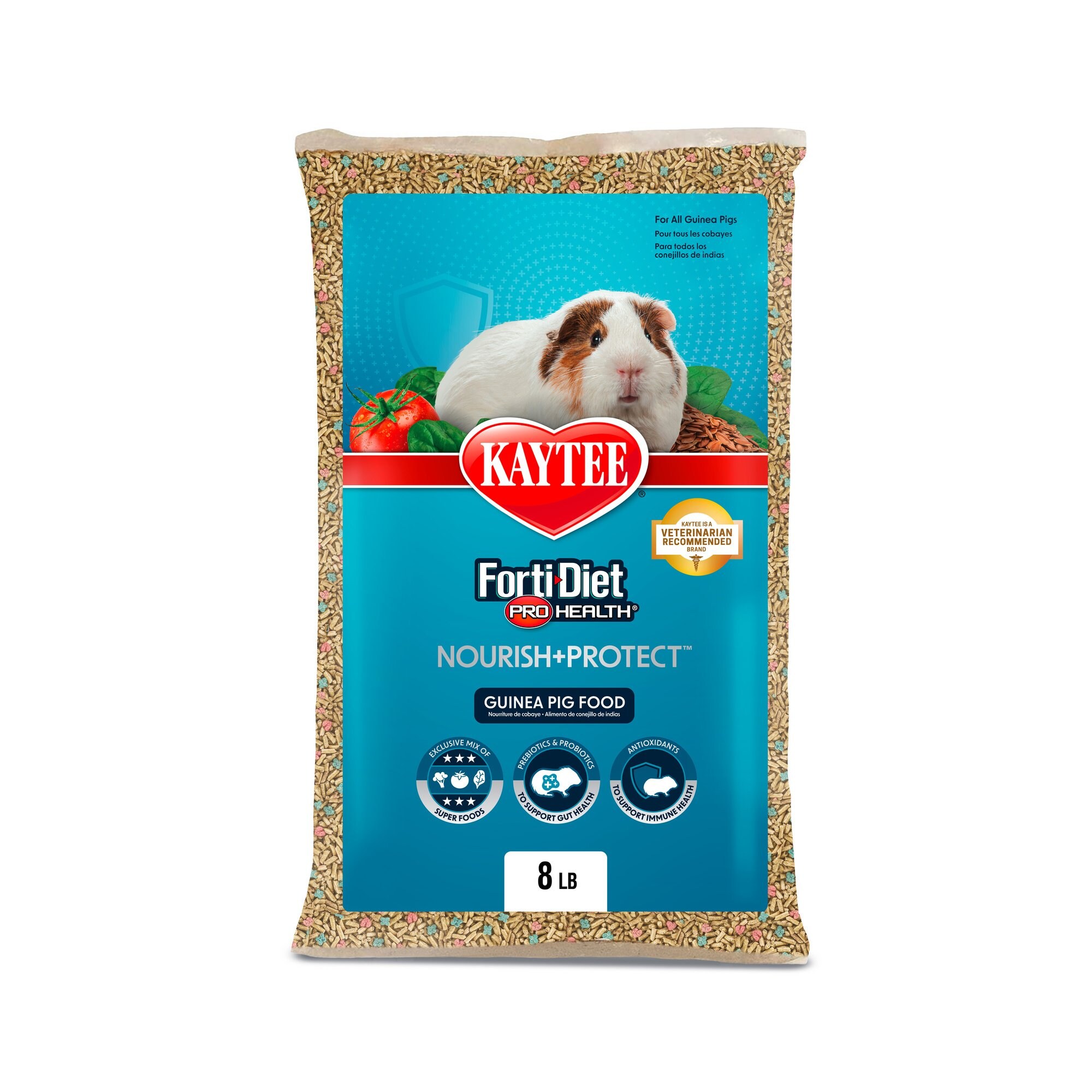 Kaytee Forti-Diet Pro Health Nourish+Protect Guinea Pig Food, 8-lb bag
