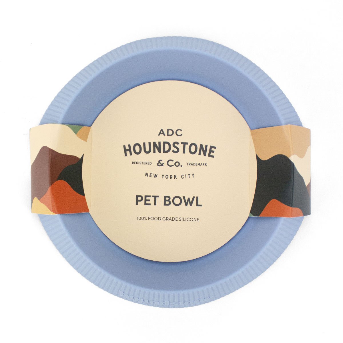 ADC Houndstone & Co. Non-Skid Silicone BPA-Free Cat Bowl, Sky Blue, 6-oz