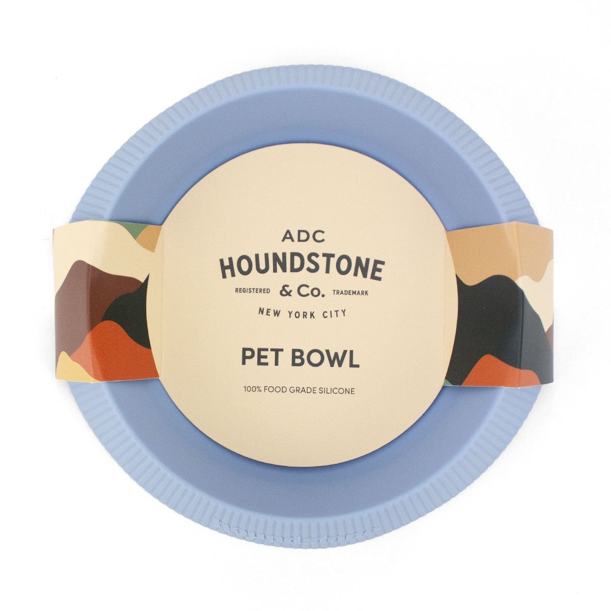 ADC Houndstone & Co. Non-Skid Silicone BPA-Free Cat Bowl, Sky Blue, 6-oz
