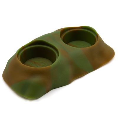 Pangea Ground Silicone Gecko Eco Dish Food Ledge, 0.5-oz, Mossy Pine