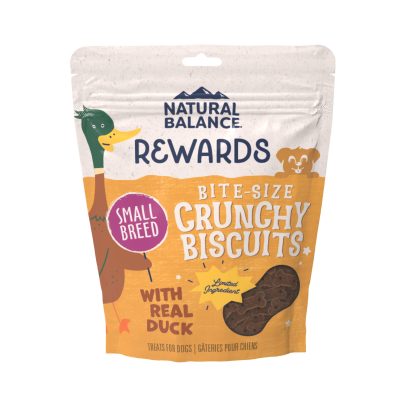 Natural Balance Rewards Small Breed Duck Flavored Crunchy Biscuit Dog Treats, 8-oz bag