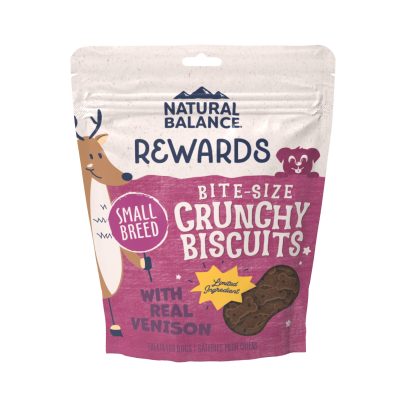 Natural Balance Rewards Small Breed Venison Flavored Crunchy Biscuit Dog Treats, 8-oz bag