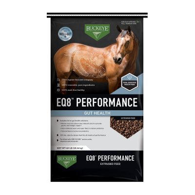 Buckeye Nutrition EQ8 Performance Gut Health Extruded Performance Horse Feed, 40-lb bag