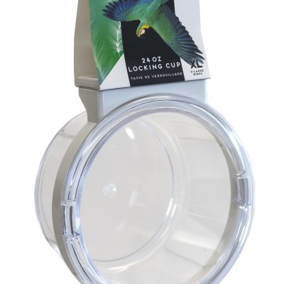 Caitec Featherland Paradise Plastic Crock with Locking Ring Bird Toy, X-Large