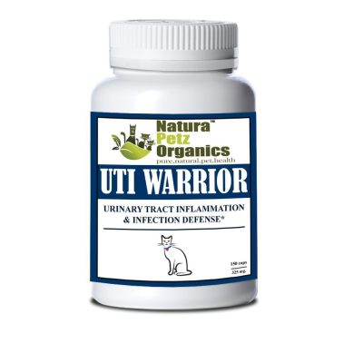 Natura Petz Organics UTI WARRIOR MAX* Chronic Urinary Tract Infection & Inflammation Support* Cat Supplement, 150 count