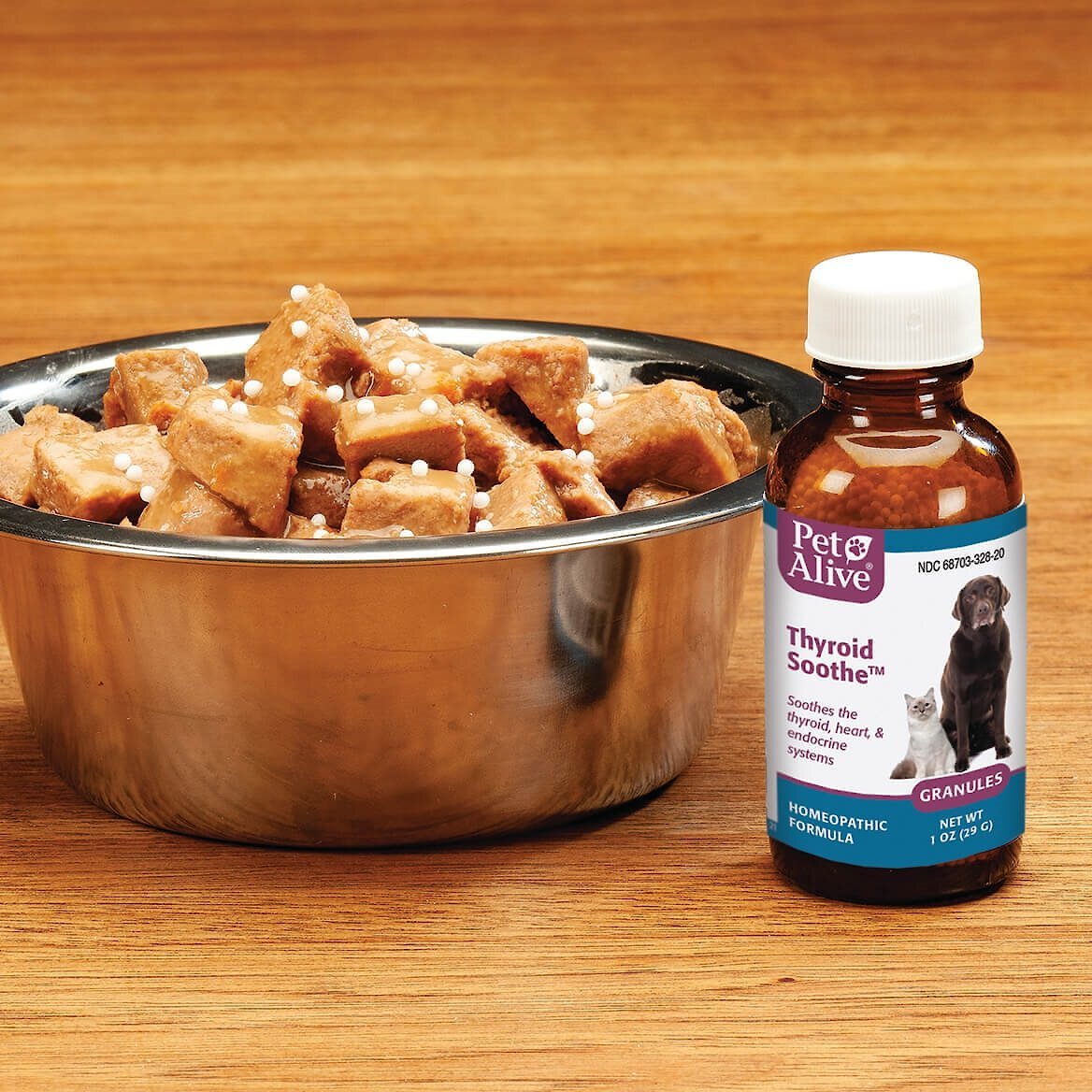 PetAlive Thyroid Soothe Homeopathic Medicine for Hyperthyroidism for Dogs & Cats, 1-oz jar
