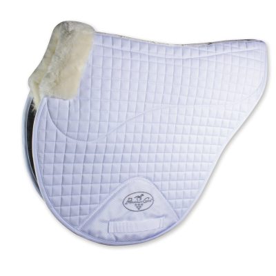 Professional's Choice Cross Country Horse Saddle Pad with Fleece, White