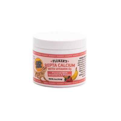 Fluker's Strawberry Banana Flavored Reptile Calcium Supplement, 4-oz bottle