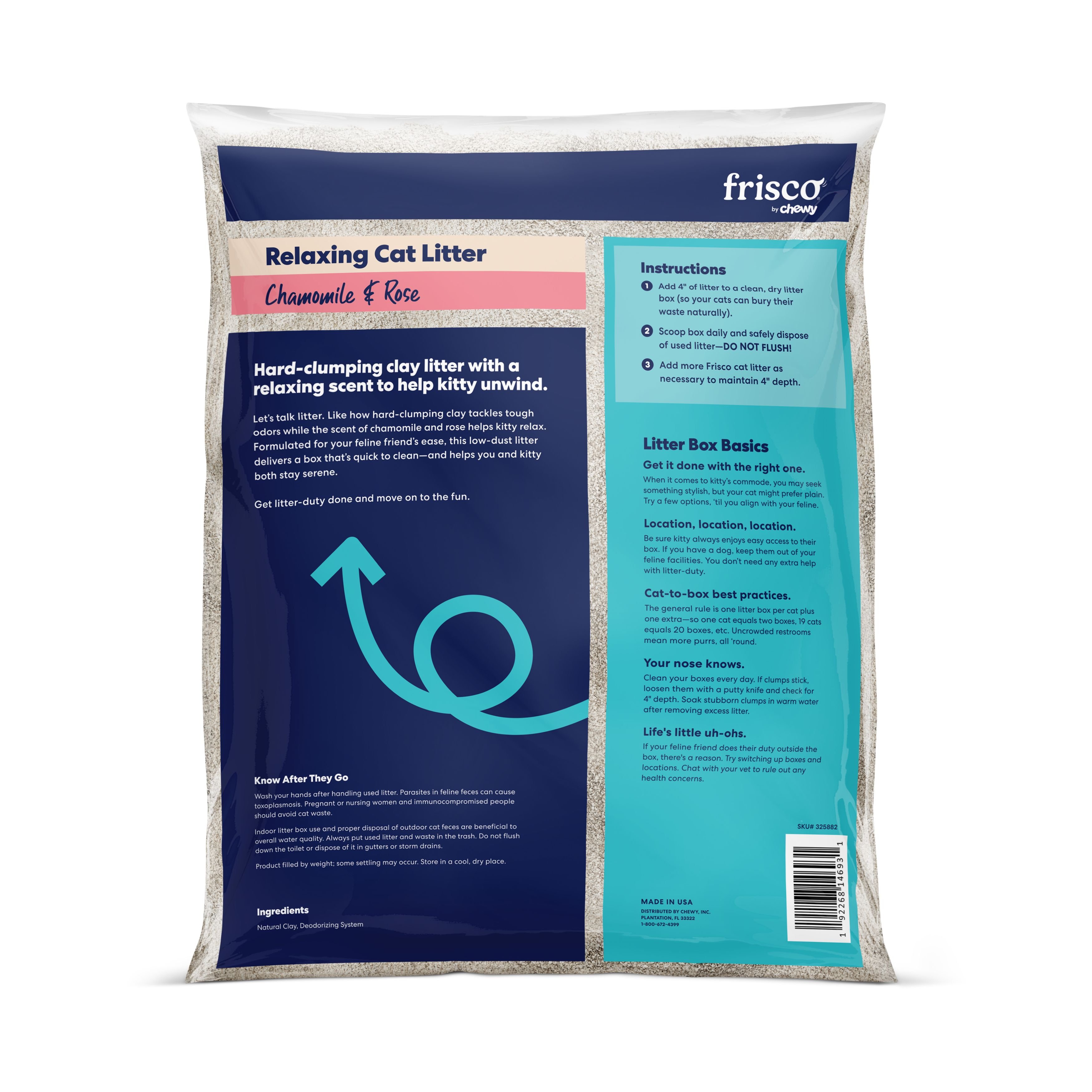 Frisco Relaxing Chamomile & Rose Scented Clumping Clay Cat Litter, 20-lb bag