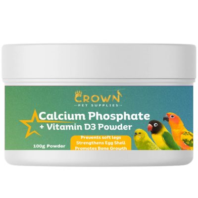 Crown Pet Supplies Calcium & Vitamin D3 Powder Bird Supplement, 3.53-oz jar