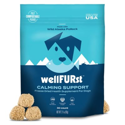 WellFURst Freeze-Dried Calming Support Supplement Made with Wild Alaska Pollock for Dogs, 2.1-oz bag