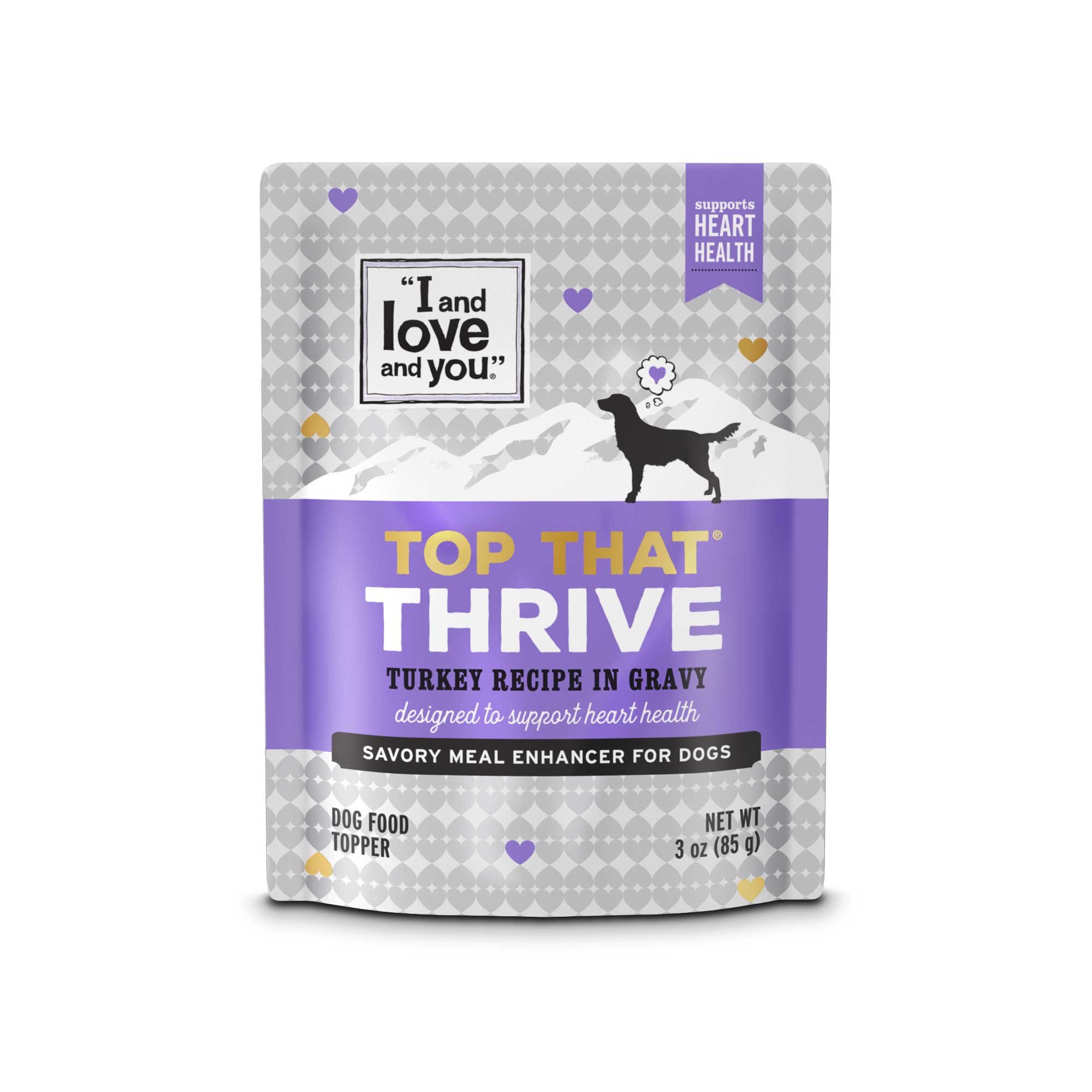 I and Love and You Top That Thrive Turkey Recipe in Gravy Wet Dog Food Topper, 3-oz pouch, case of 12