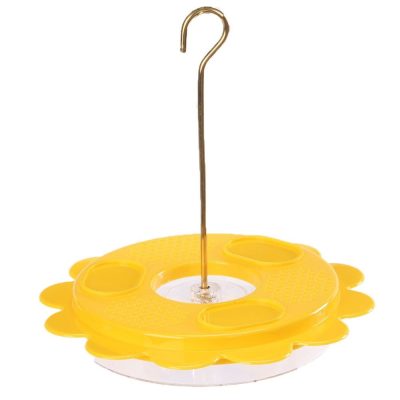 Birds Choice Flutterby Butterfly Nectar Wild Bird Feeder with Fruit Trays, Yellow, 12-oz