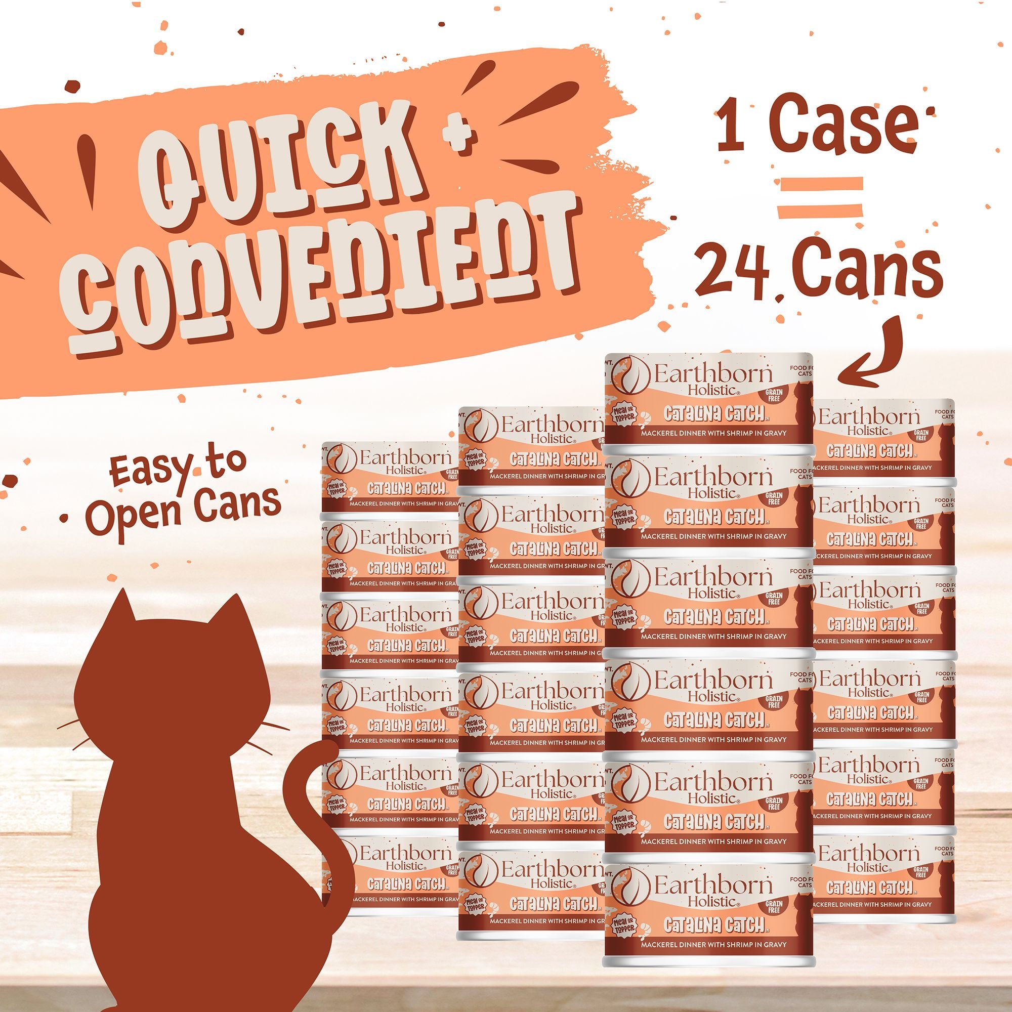Earthborn Holistic Catalina Catch Grain-Free Natural Canned Cat & Kitten Food, 5.5-oz, case of 24