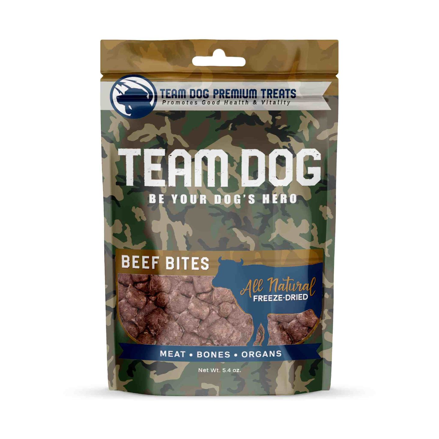 Team Dog Beef Bites Dog Freeze-Dried Treats, 5.4-oz bag