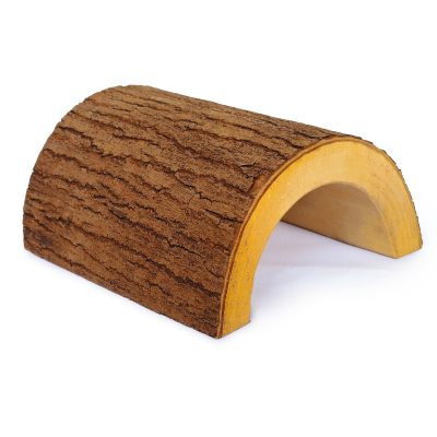 A&E Cage Company Natural Half Log Reptile Hideout, Brown, Medium
