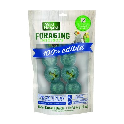 Wild Harvest Foraging Instincts Peck n' Play Interactive Small Bird Treat, 2-oz bag, 2 count