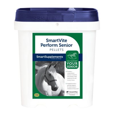SmartPak SmartSupplements SmartVite Perform Senior Pellets Supplement for Horses, 12.5-lb bucket