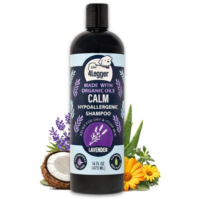 4-Legger CALM Lavender Natural Dog Shampoo with Calendula & St. John's Wort, 16-oz bottle