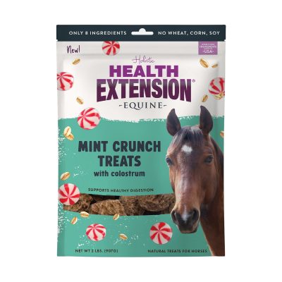 Health Extension Equine Mint Crunch Horse Treats with Colostrum, 2-lb bag