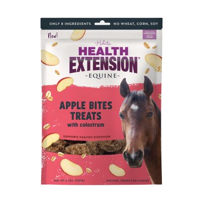 Health Extension Equine Apple Bites Mint Flavor Horse Treats with Colostrum, 2-lb bag
