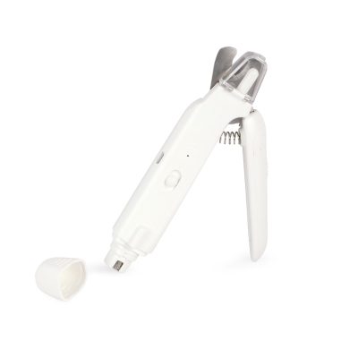 allforpaws 2-in-1 Dog Nail Clipper with Grinder, White, 6.9 x 2 x 8.6-in