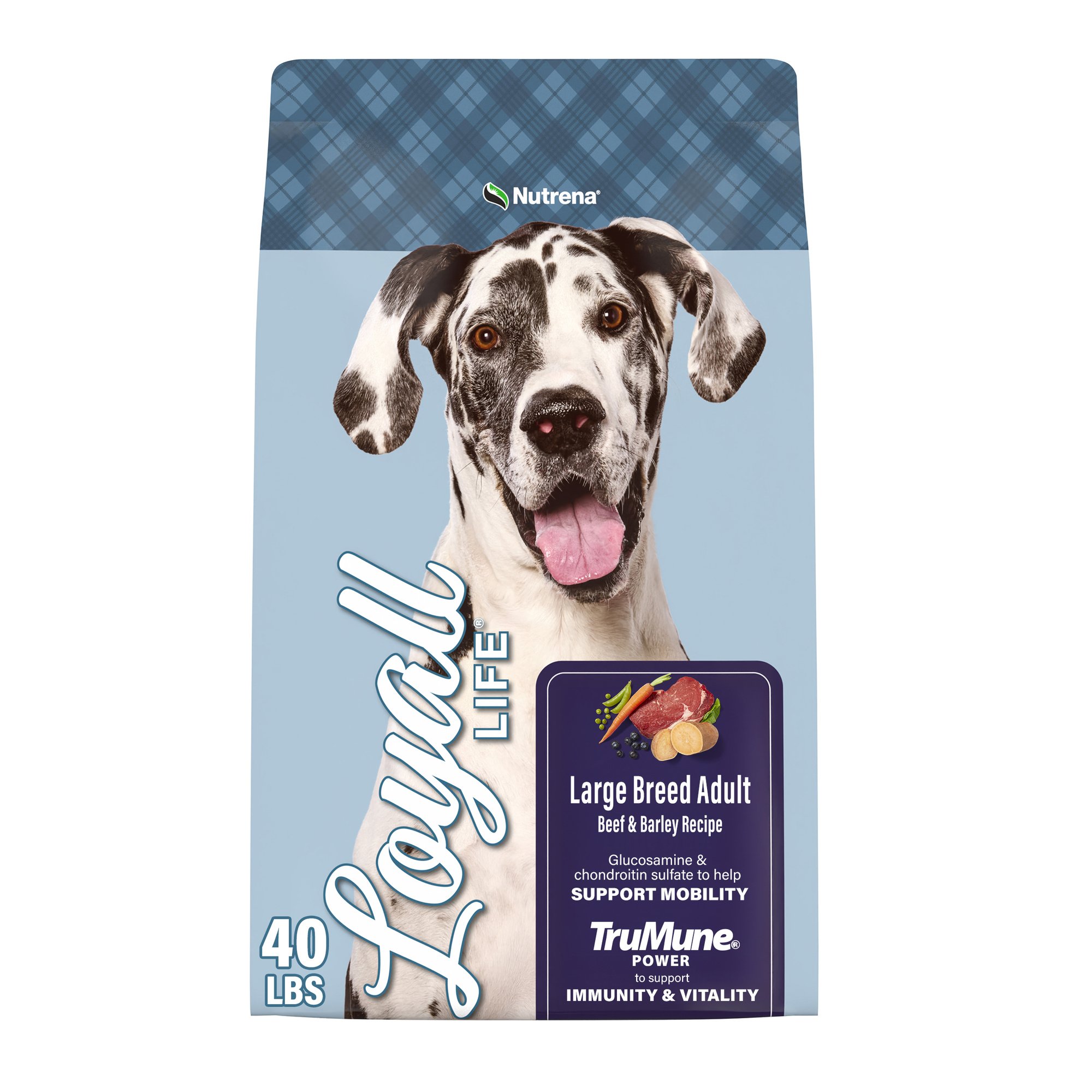Nutrena Loyall Life Large Breed Beef & Barley Recipe Adult Dog Food, 40-lb bag