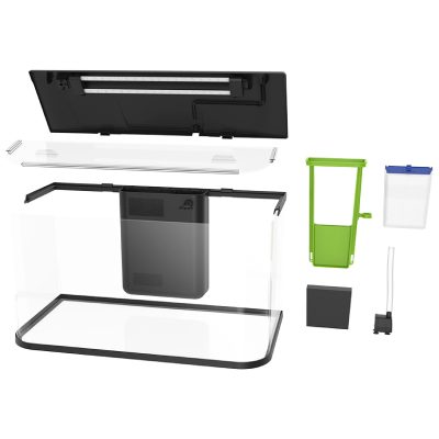 GloFish LED Light Stick & Integrated Filtration Glass Tropical Freshwater Aquarium, 20-gal