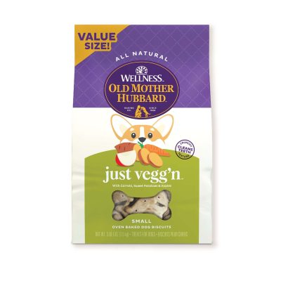 Old Mother Hubbard by Wellness Classic Just Vegg'N Natural Oven-Baked Biscuits Dog Treats, Small, 3.3-lb bag