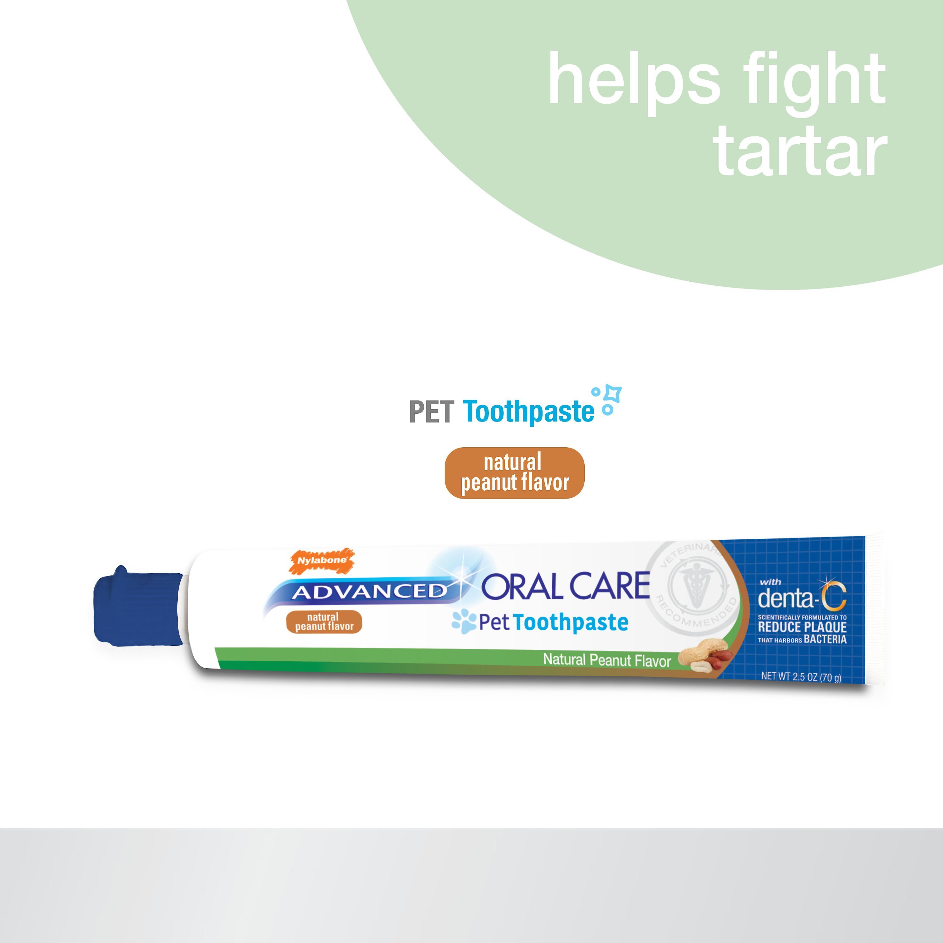 Nylabone Advanced Oral Care Natural Peanut Flavor Dog Toothpaste, 2.5-oz tube