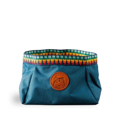 Wilderdog Travel Backpacking Polyester Dog Bowl, 64-oz, Pacific Blue, Backpacking Bowl
