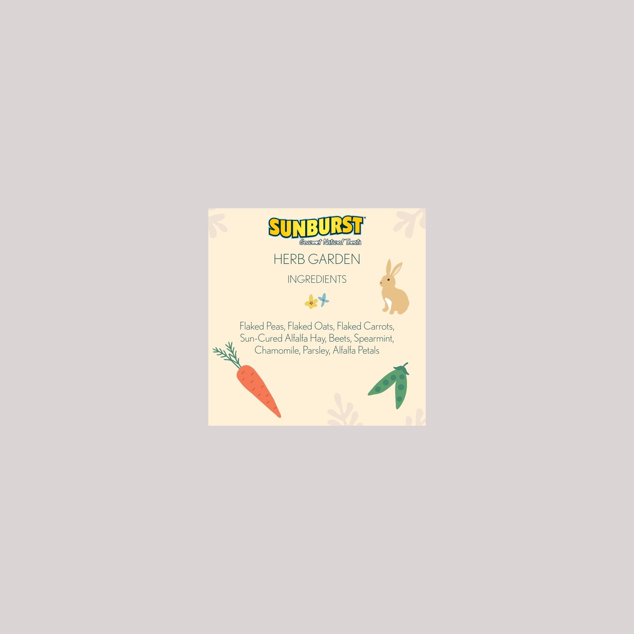 Higgins Sunburst Gourmet Treats Herb Garden Dried Veggies Guinea Pig & Hamster Treats, 3-oz bag
