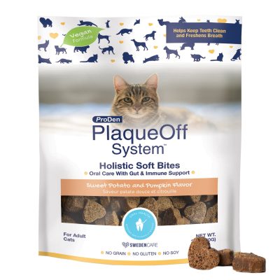 ProDen PlaqueOff System Sweet Potato & Pumpkin Flavor Cat Dental Treats, 3-oz bag