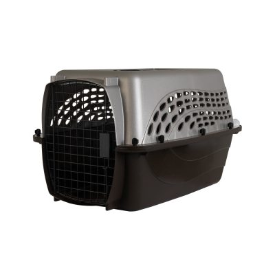 Petmate Two Door Top Load Dog & Cat Kennel, Tan, 24 inches, up to 15-lbs
