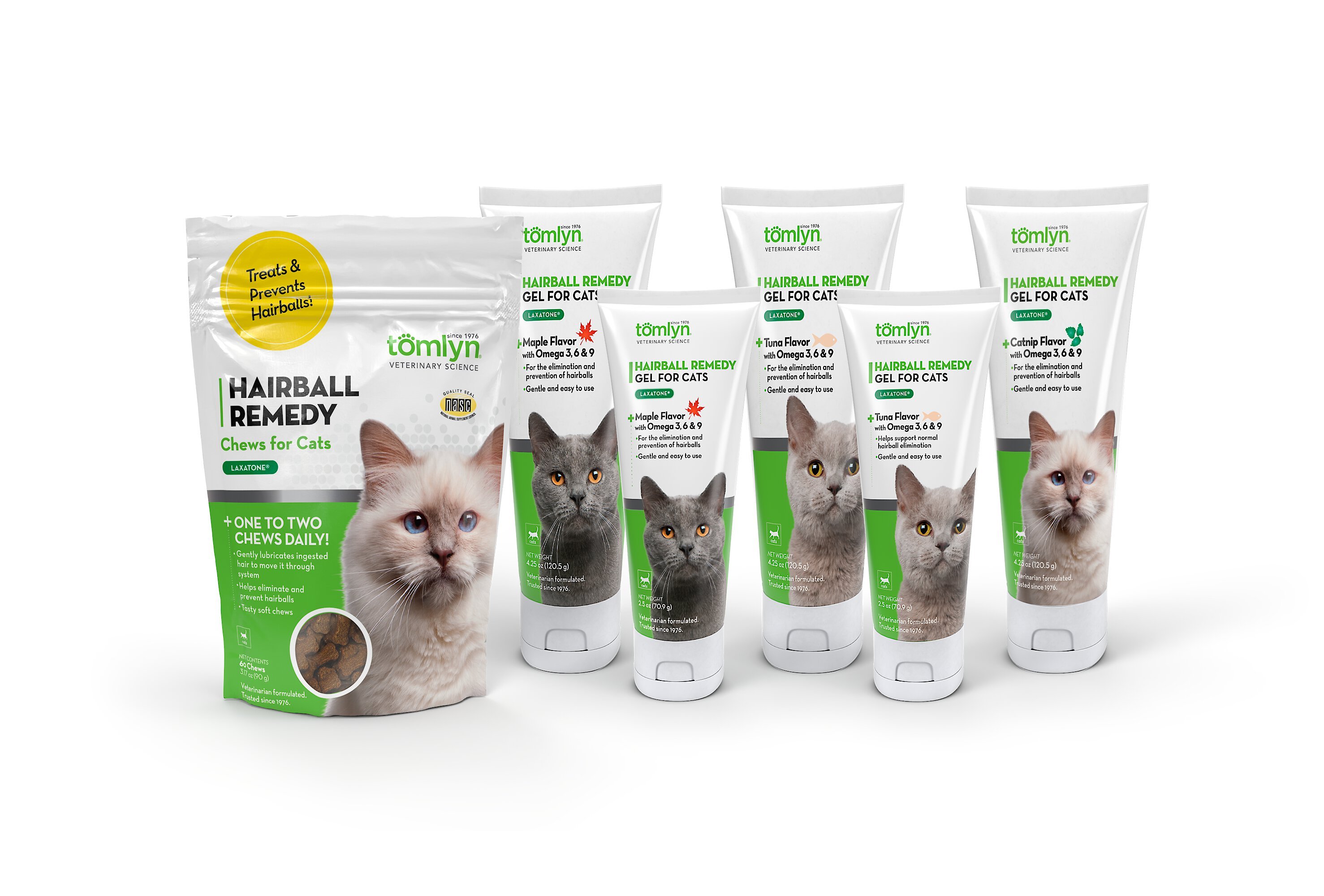 Tomlyn Laxatone Tuna Flavored Gel Hairball Control Supplement for Cats, 4.25-oz