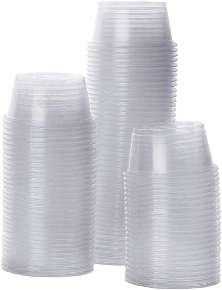 SunGrow Reptile Water Dish & Food Bowl, Lizard & Gecko Feeding Ledge Cups, 1-oz, 100 count