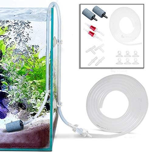 Rhinox Betta Fish Tank Bubbler Aerator, Aquarium Air Stone & Airline Tubing Set