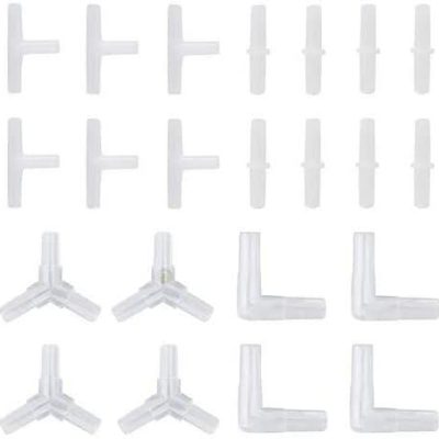 SunGrow Airline Tubing Connectors for Betta & Turtle Tank, Fish Aquarium Bubbler Air Pump Accessories, 40 count