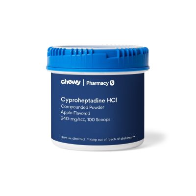 Cyproheptadine HCl Compounded Apple Powder, 240 mg/5CC scoop, 100 scoops for Veterinary use