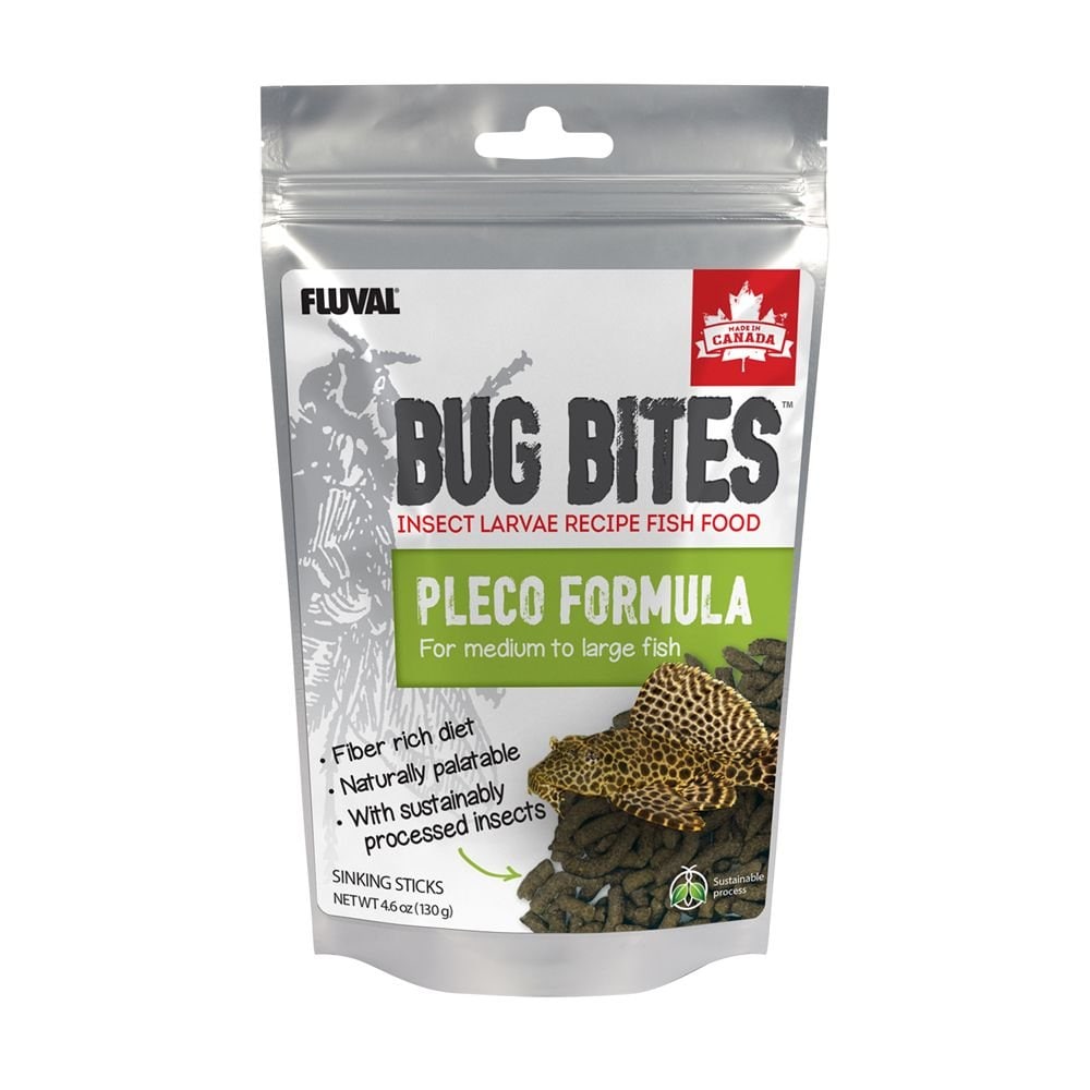 Fluval Bug Bites Bottom Feeder Formula Sticks Pleco Fish Food, 4.6-oz