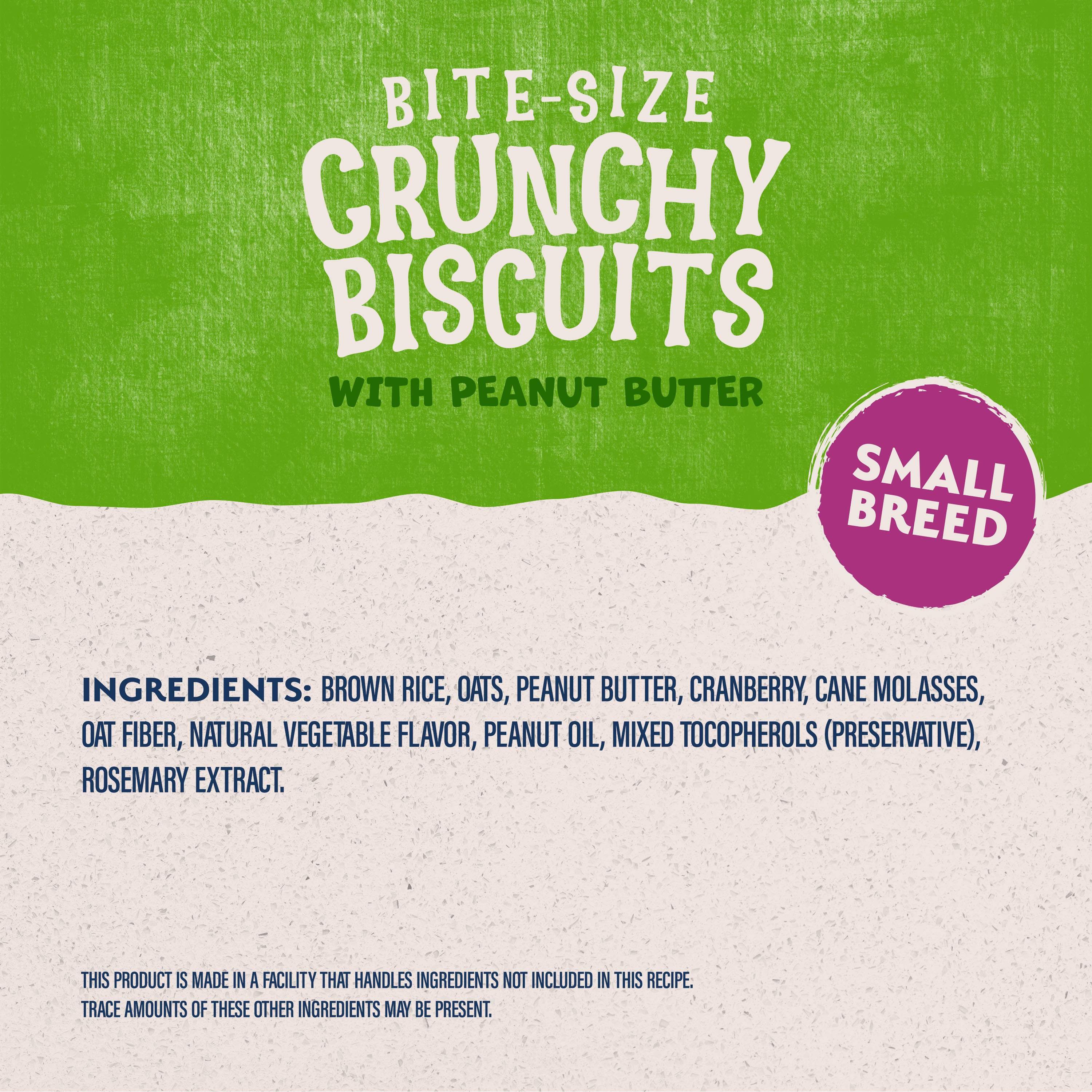 Natural Balance Rewards Small Breed Peanut Butter Flavored Crunchy Biscuit Dog Treats, 8-oz bag