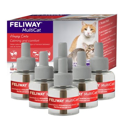 Feliway MultiCat Calming Pheromone Diffuser Refill for Cats, 30 day, 6 count