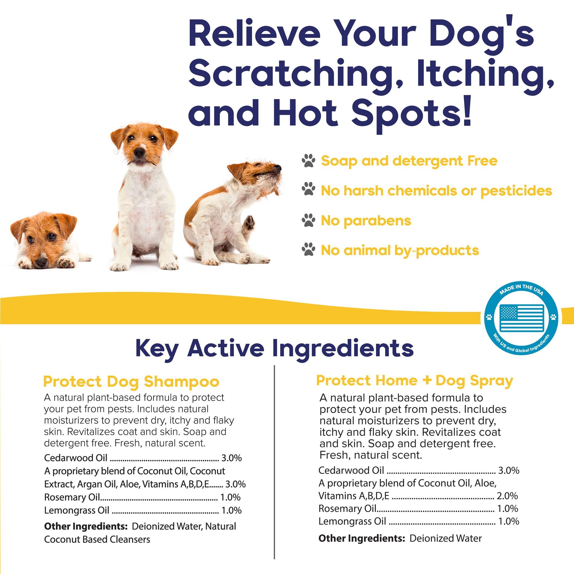 VetSmart Formulas Protect Dog Shampoo & Home + Dog Spray, 8-oz bottle, 2 count