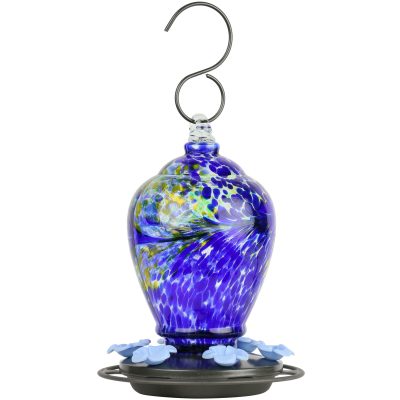 Natures Way Bird Products Artisan Gravity Hummingbird Feeder, 28-oz, Blue & Green
