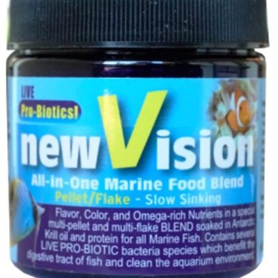 V2O Aquarium Foods New Vision Pellet & Flake Blend Fish Food, 4.6-oz
