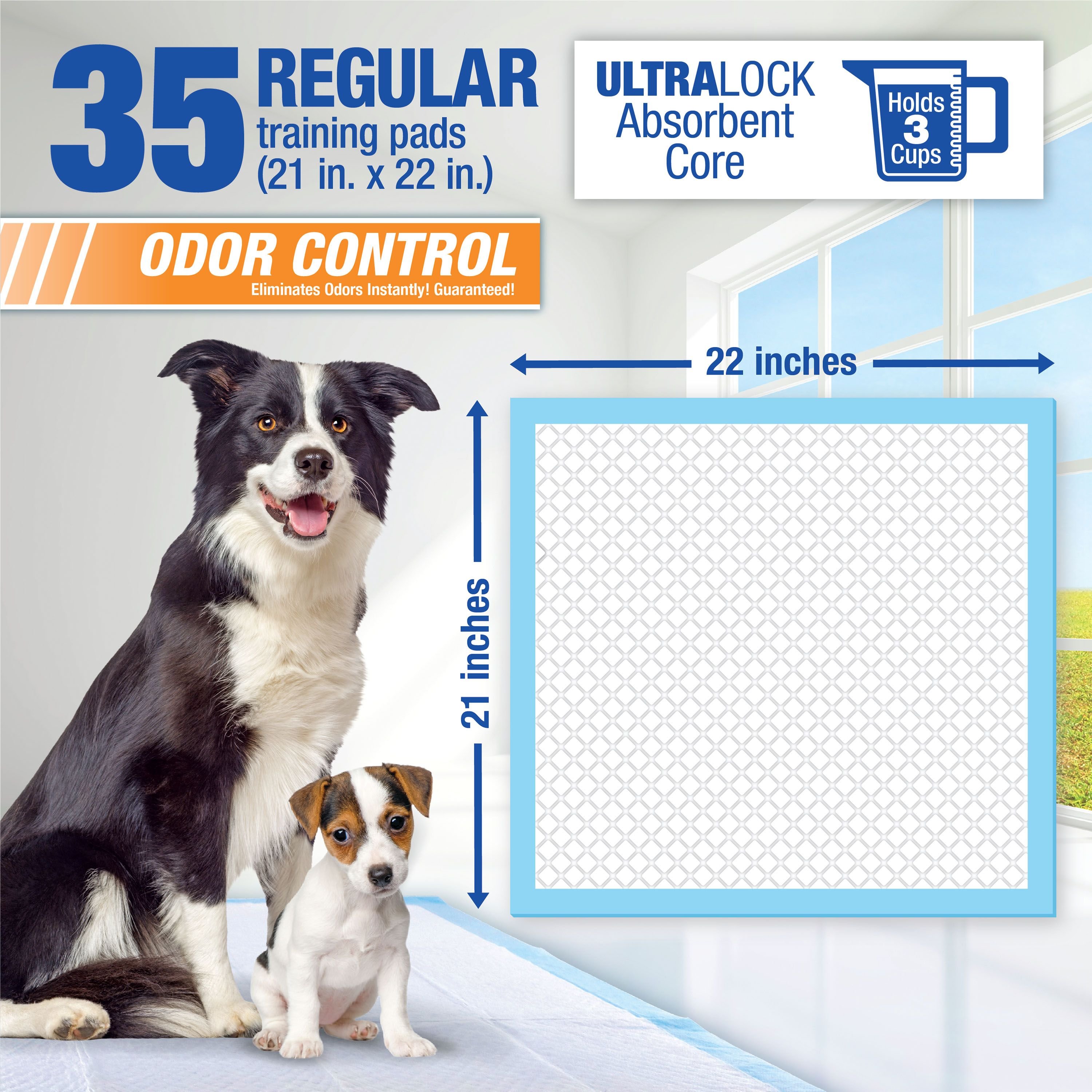 Lil' Squirts Charcoal Activated Odor Control Dog Training Pads, 35 count