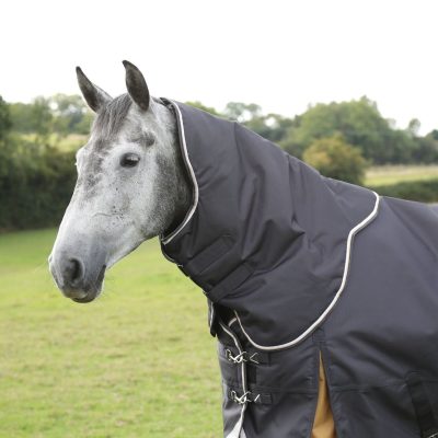 Shires Equestrian Products Highlander Plus 300-g Neck Cover Horse Blanket Attachment, Grey, X-Large