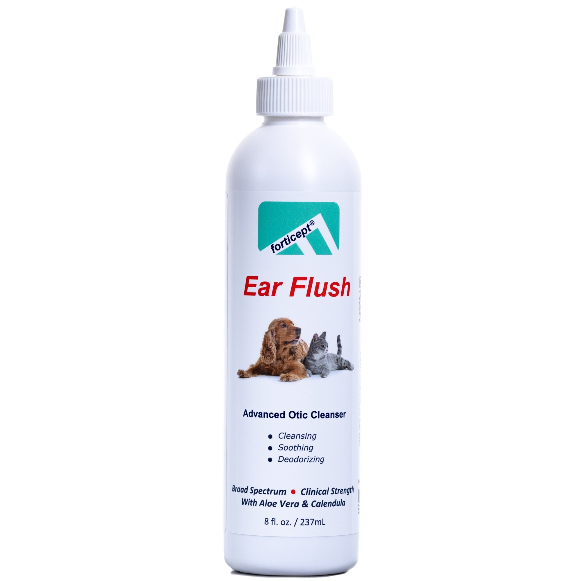 Forticept Yeast Ear Infection & Itch Relief Cat & Dog Ear Wash Cleaner, 8-oz tube